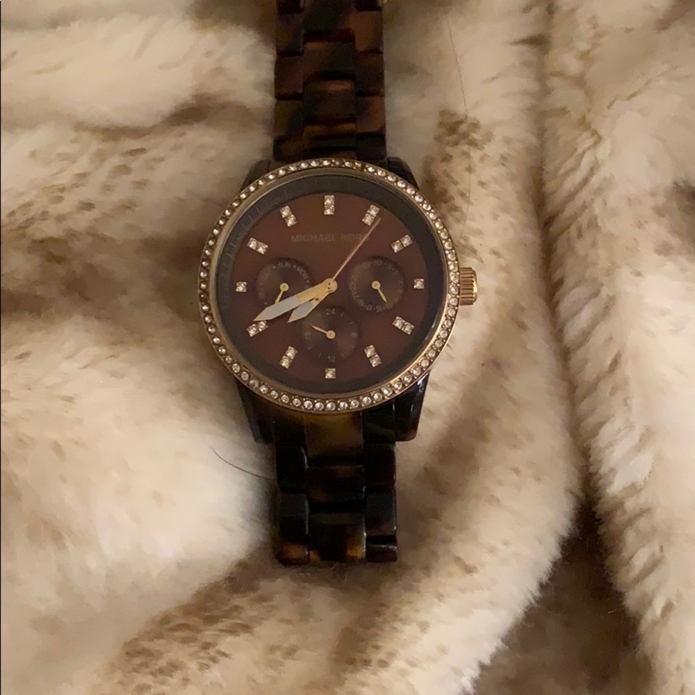 Tortoise Michael Kors Watch
